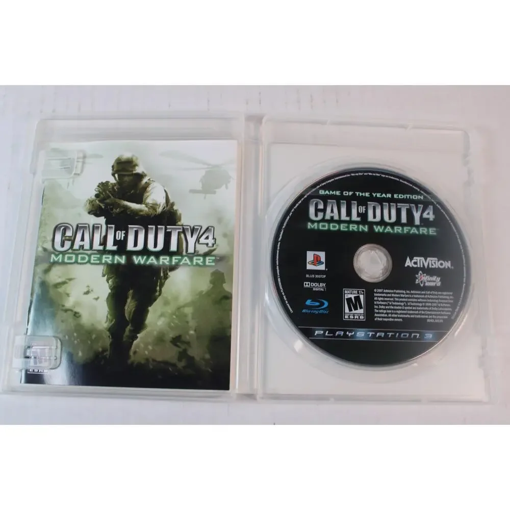 Call of Duty 4 Modern Warfare Game of the Year Edition PS3 Complete W/ Manual